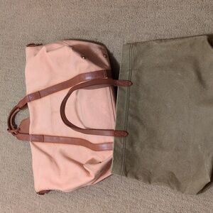 Bundle: Madewell Canvas Weekender In Antique Coral & Canavs Transport Bag GUC